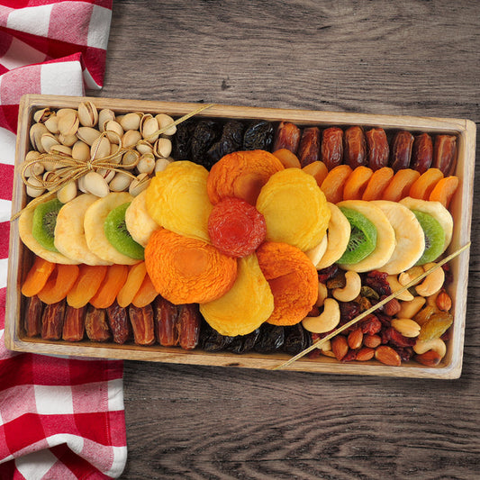 RECTANGLE FRUIT & MIXED NUT PISTACHIO TRAY